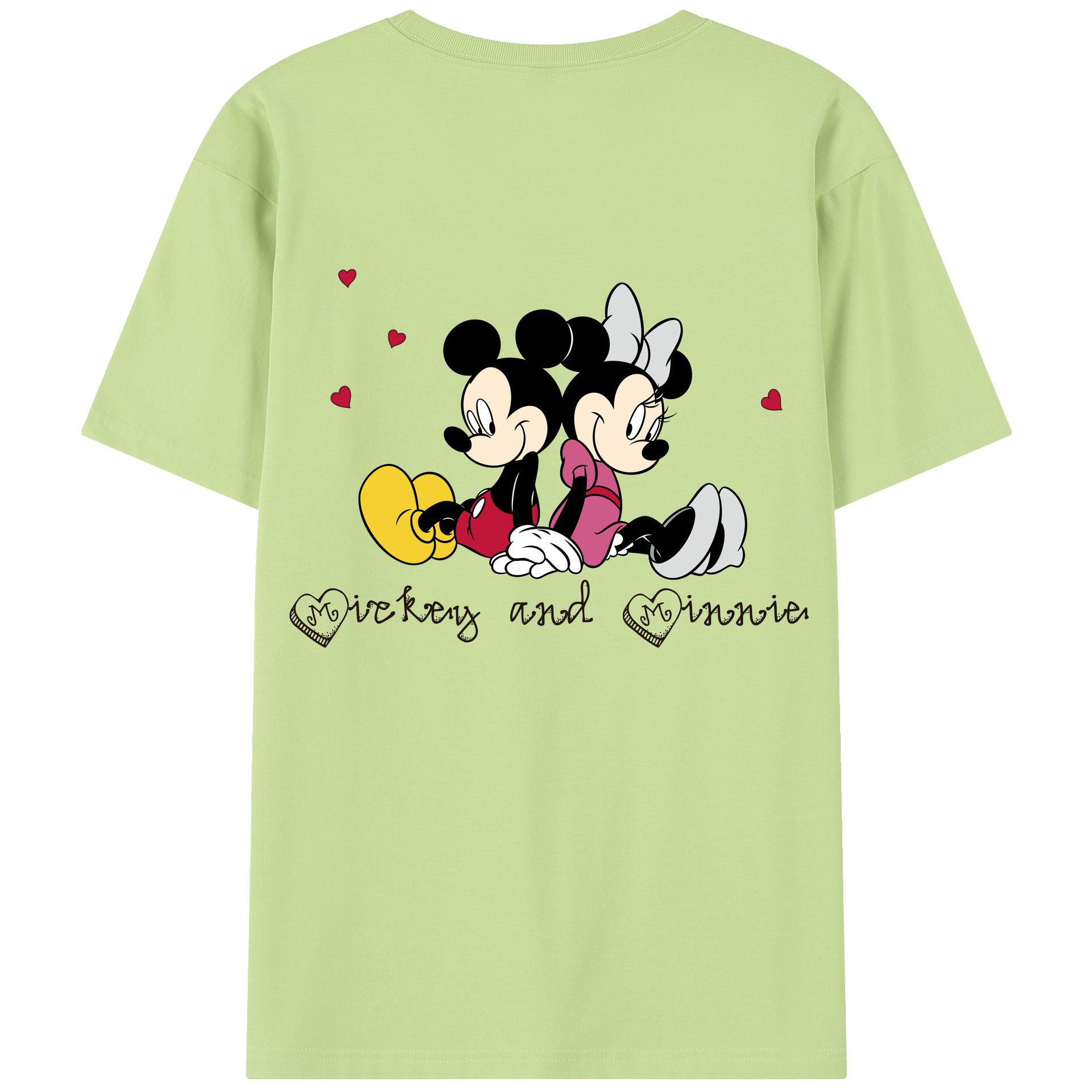 （画像用） ミッキーマウス Mickey Mouse 綿100％半袖Tシャツ（背面プリント）